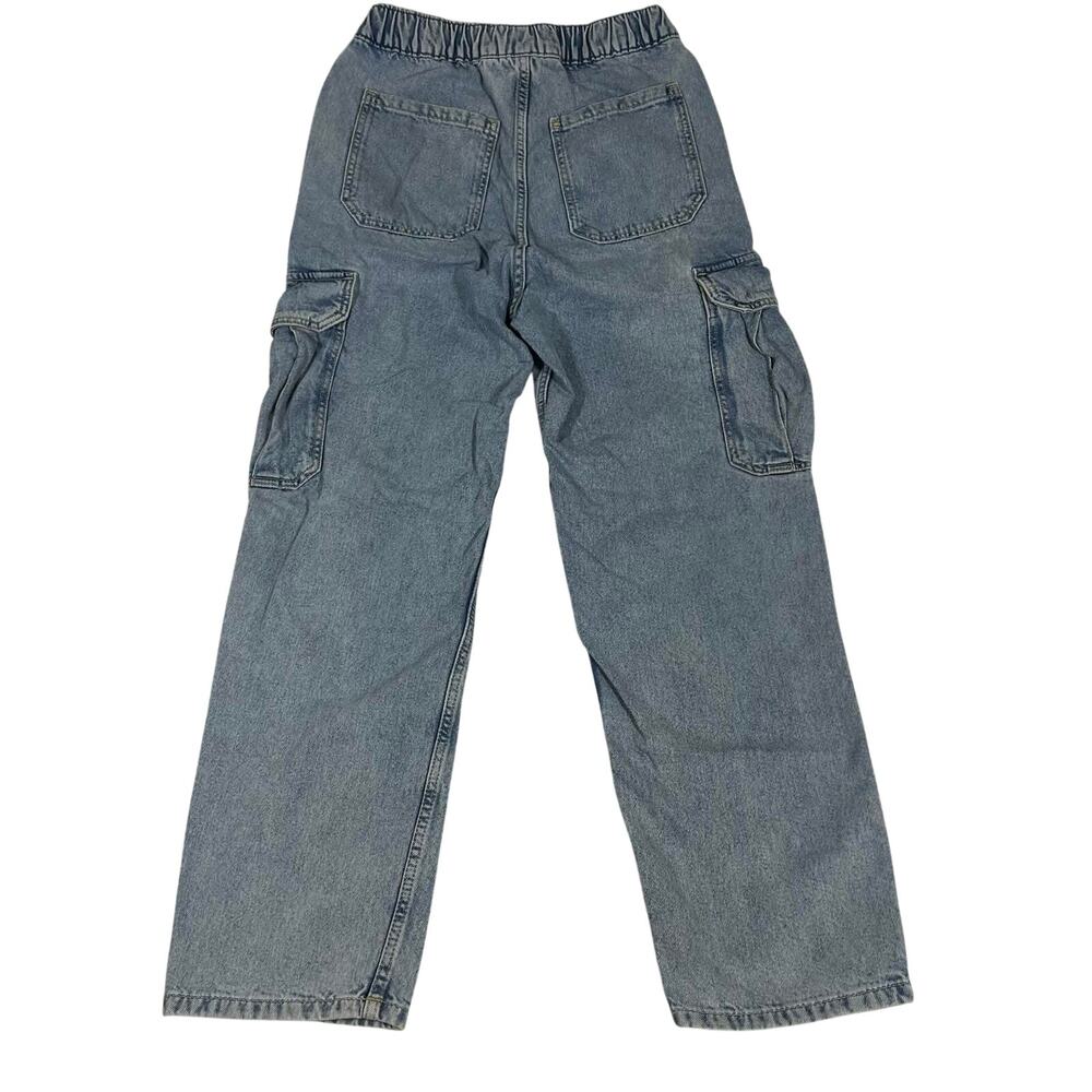 H&M Blue Cargo Pants Light Wash Loose Fit Drawstring Women's XS Streetwear Y2K - Picture 2 of 12